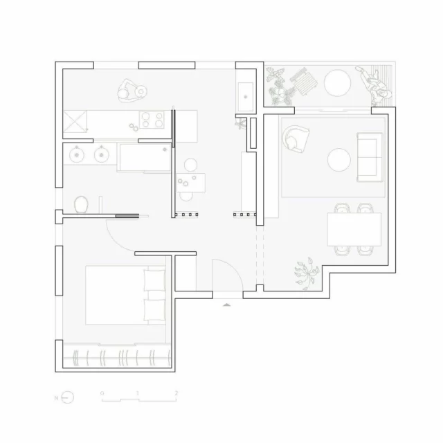 TROUSSEAU | TOURS | 2023 
Rénovation d’un appartement 1960

#babaarchitecture #intérieur #architecture